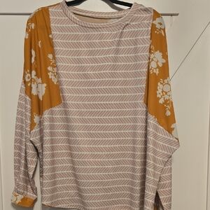 Striped and Floral Women's Top